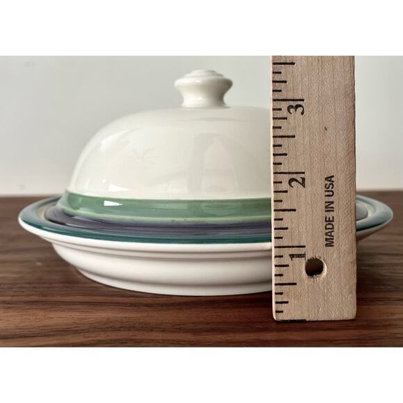 Mountain Shadow by Pfaltzgraff Round Covered Butter Dish Vintage Discontinued - Picture 8 of 9